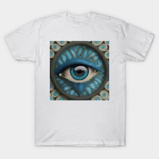 [AI Art] Eye Of Forget-Me-Not, Art Deco Style T-Shirt